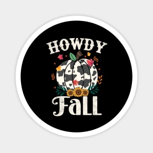 Retro Howdy fall Pumpkin Fall Autumn Western country autumn Magnet